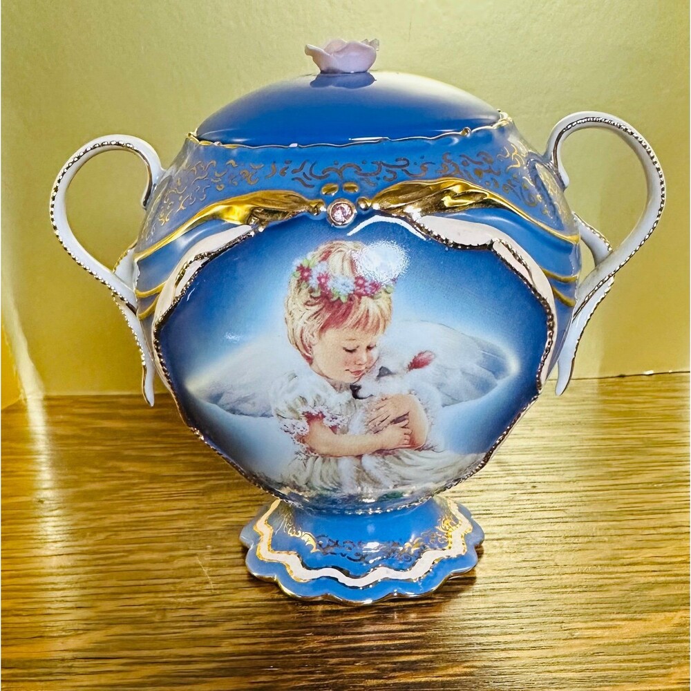Ardleigh Elliott 2000 Precious Blessings Porcelain Angel Music Box DonaGelsinger